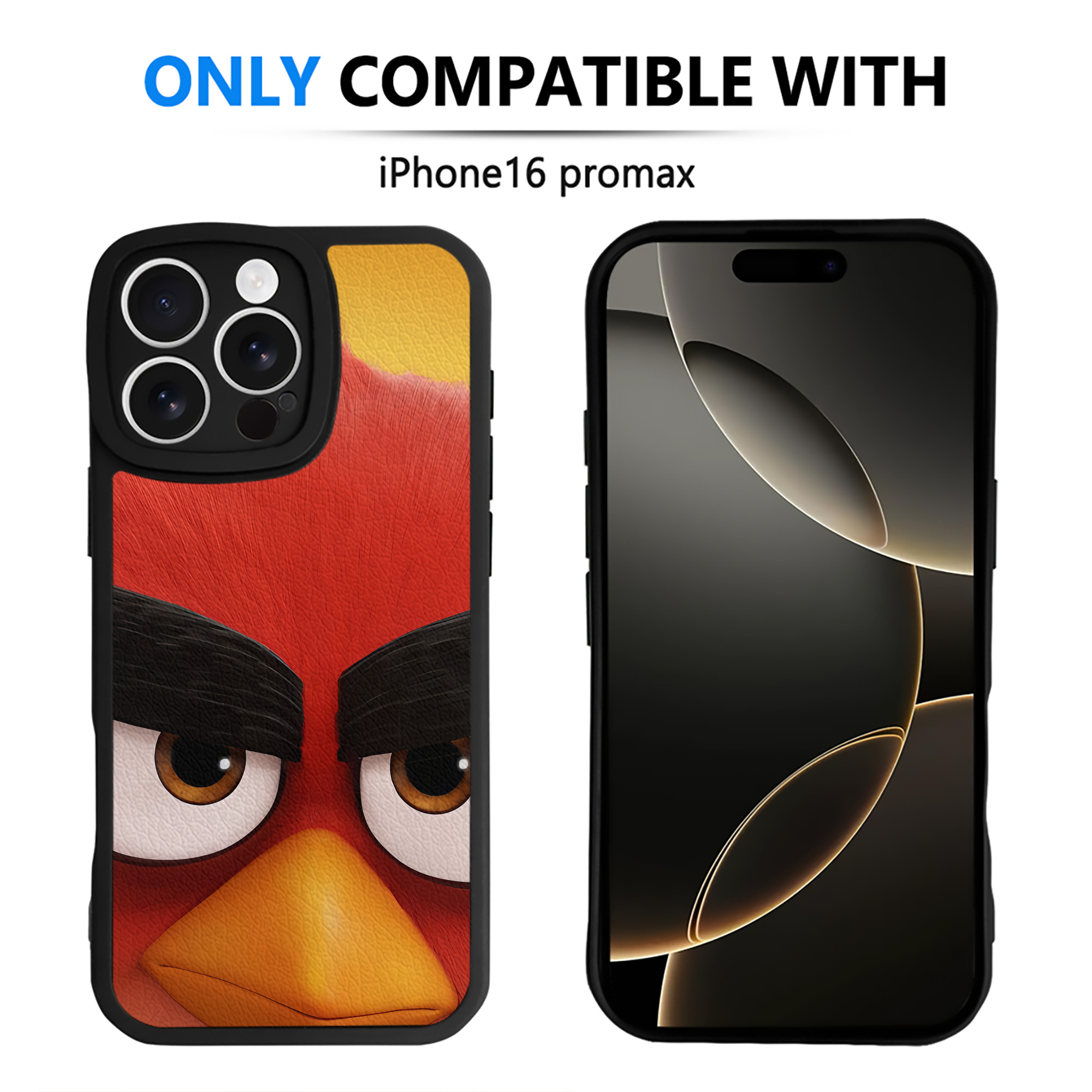 （画像用） Angry Birds アングリーバード 【iPhone 16シリーズ対応】シリコンスマホケース（レザー調） 材質：シリコン